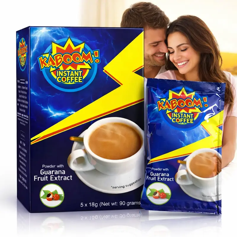 KABOOM coffee box and sachet